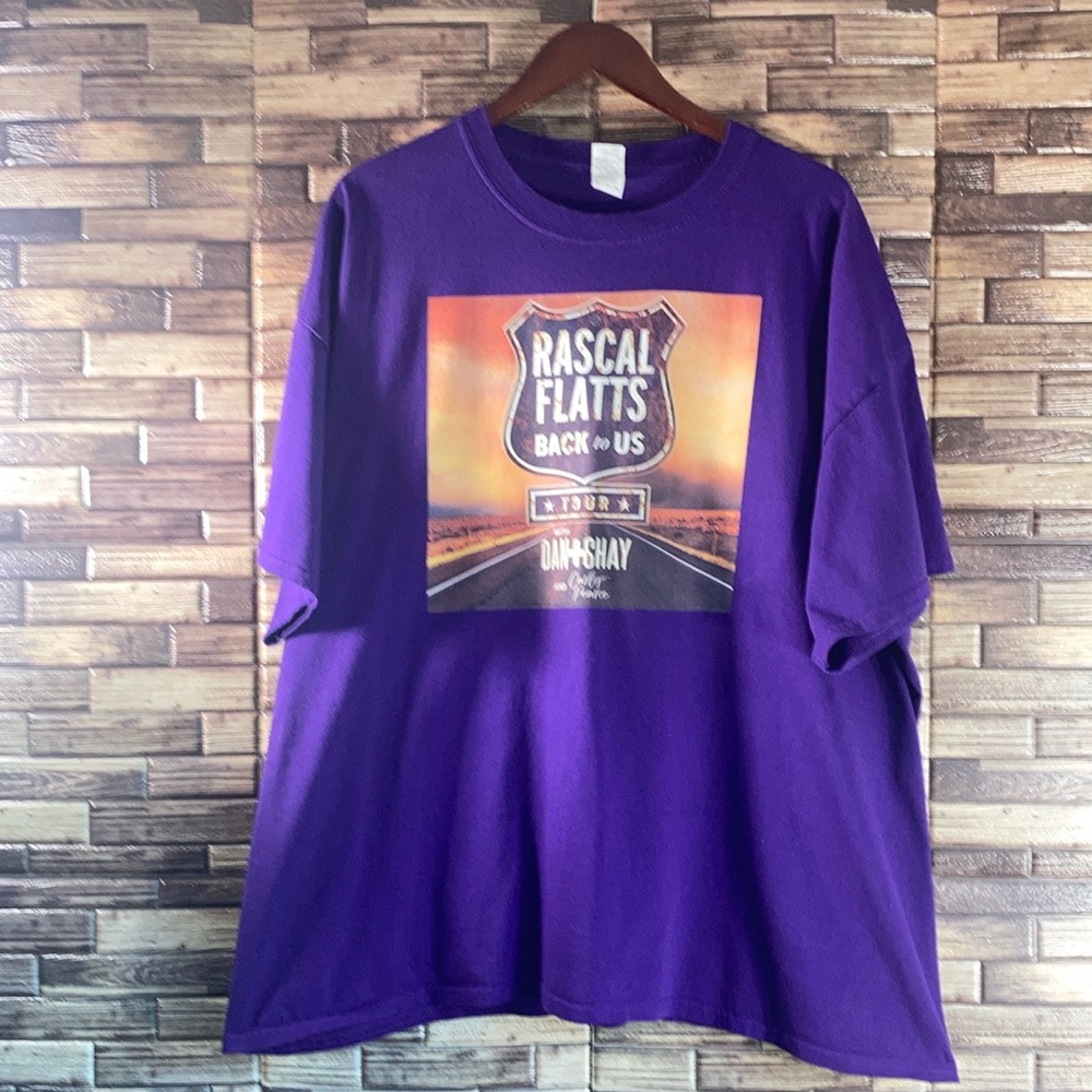 Pre Owned RASCAL FLATTS Back To USA Tour Gildan 3XL Purple